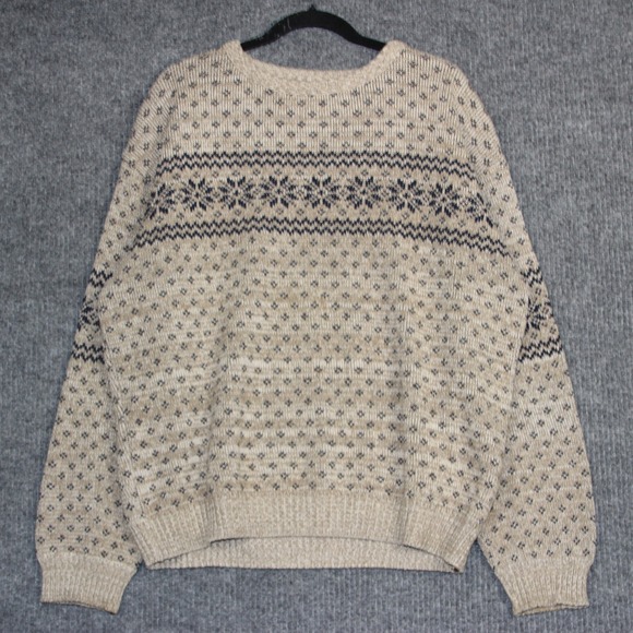 Vintage Binghamton Knitting Co. Sweater Mens 2XL Nordic Knitwear Made in USA - Picture 1 of 5